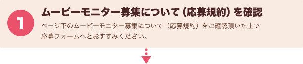 ムービーモニター募集について（応募規約）を確認